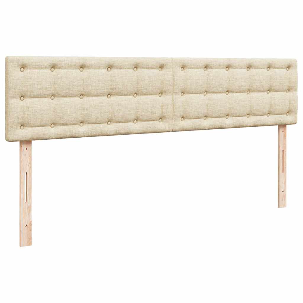 Otomanski okvir kreveta s madracima krem 180x200cm od tkanine