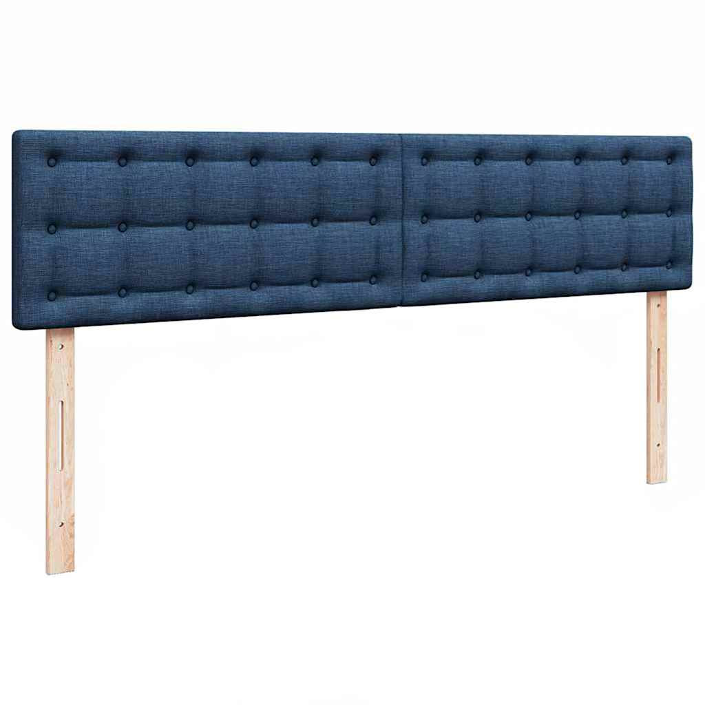 Otomanski okvir kreveta s madracima plavi 180x200cm od tkanine