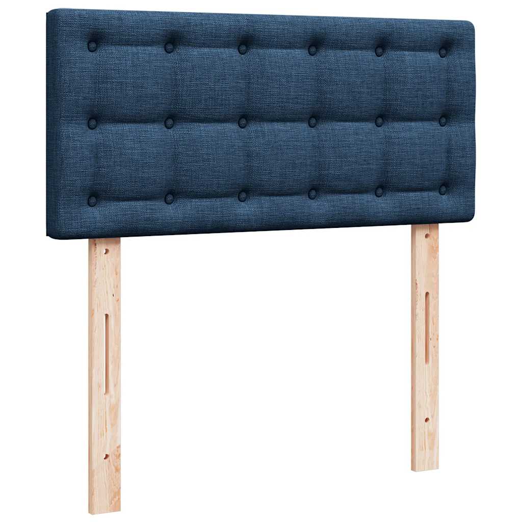 Otomanski okvir kreveta s madracima plavi 200x200cm tkanine