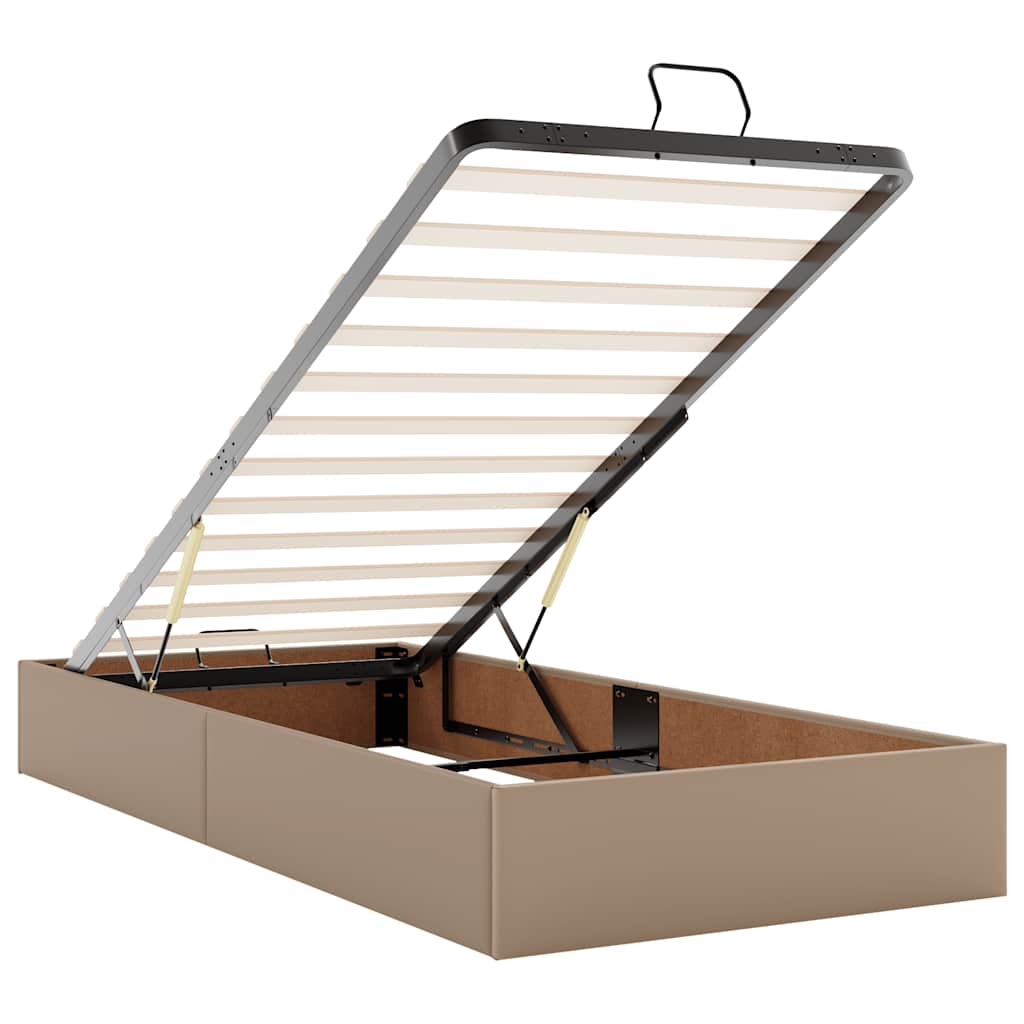 Otomanski krevet s madracem cappuccina 90x200cm umjetna koža