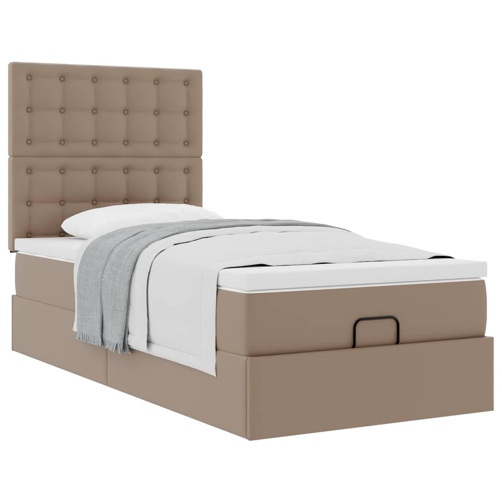 Otomanski krevet s madracem cappuccina 90x200cm umjetna koža