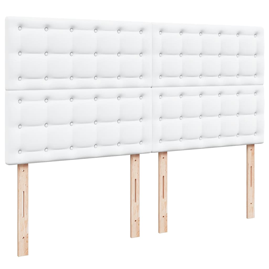 Otomanski okvir kreveta s madraca bijela 180x200cm umjetna koža