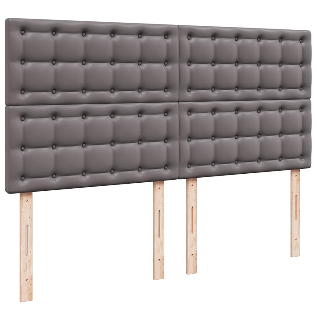 Otomanski okvir kreveta s madracem sivi 180x200cm umjetna koža
