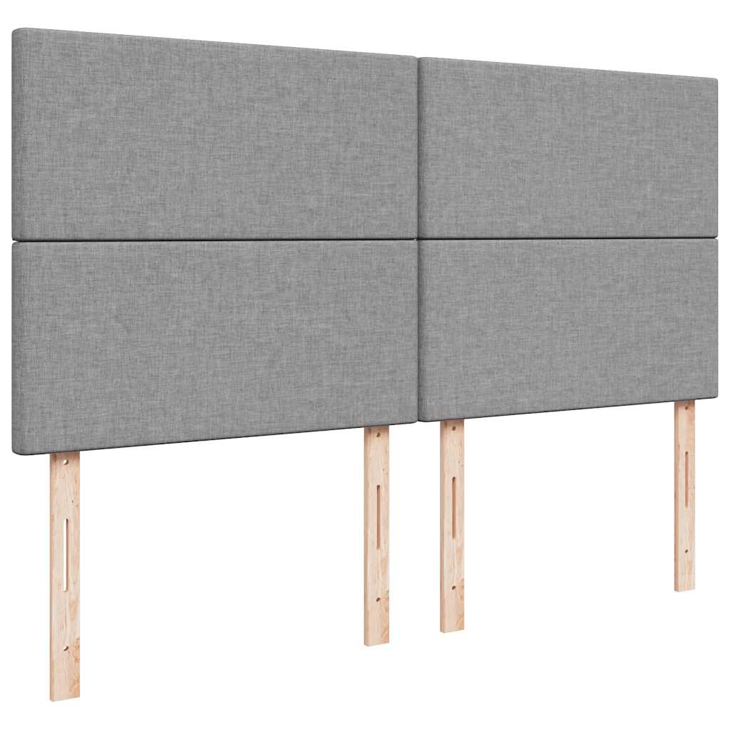 Otomanski krevet s madracem svijetlosivi 160x200 cm tkanine
