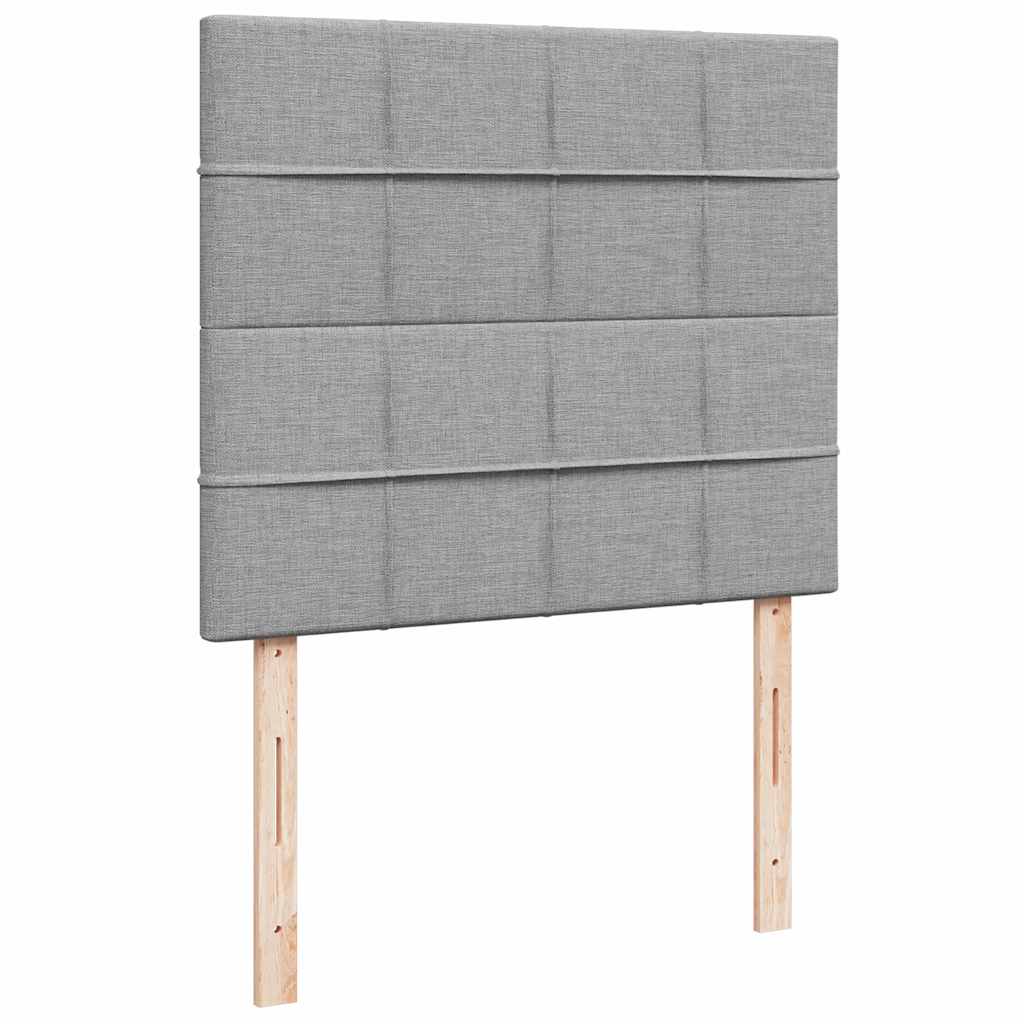 Otomanski krevet s madracem svjetlosivi 120x190 cm tkanine