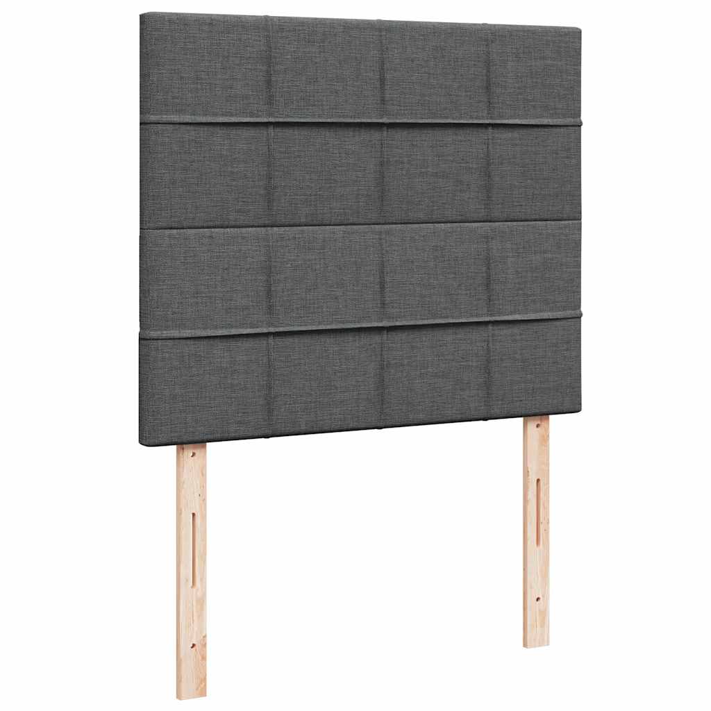 Otomanski krevet s madracem tamnosivi 120x190 cm tkanine