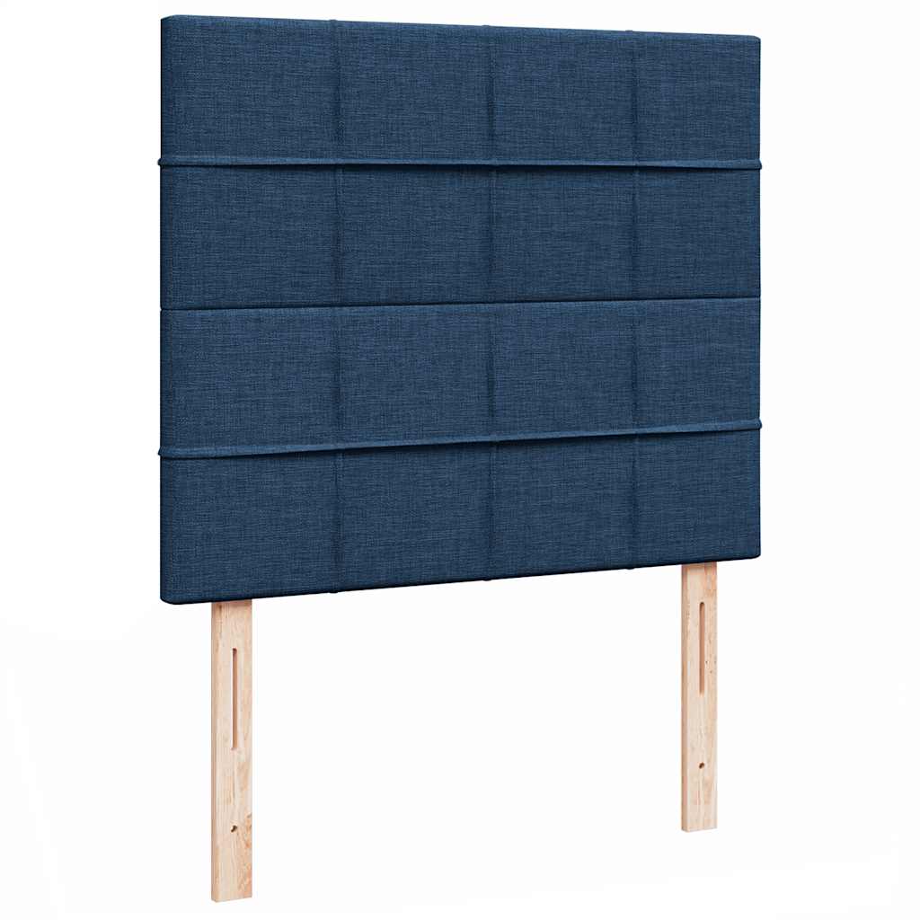Otomanski okvir kreveta s madraca plavi 120x190 cm od tkanine