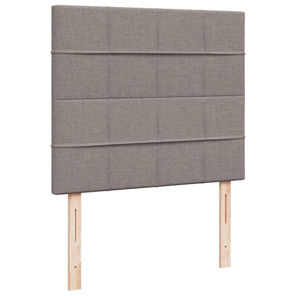 Otomanski okvir kreveta s madraca smeđesivi 120x200cm tkanine