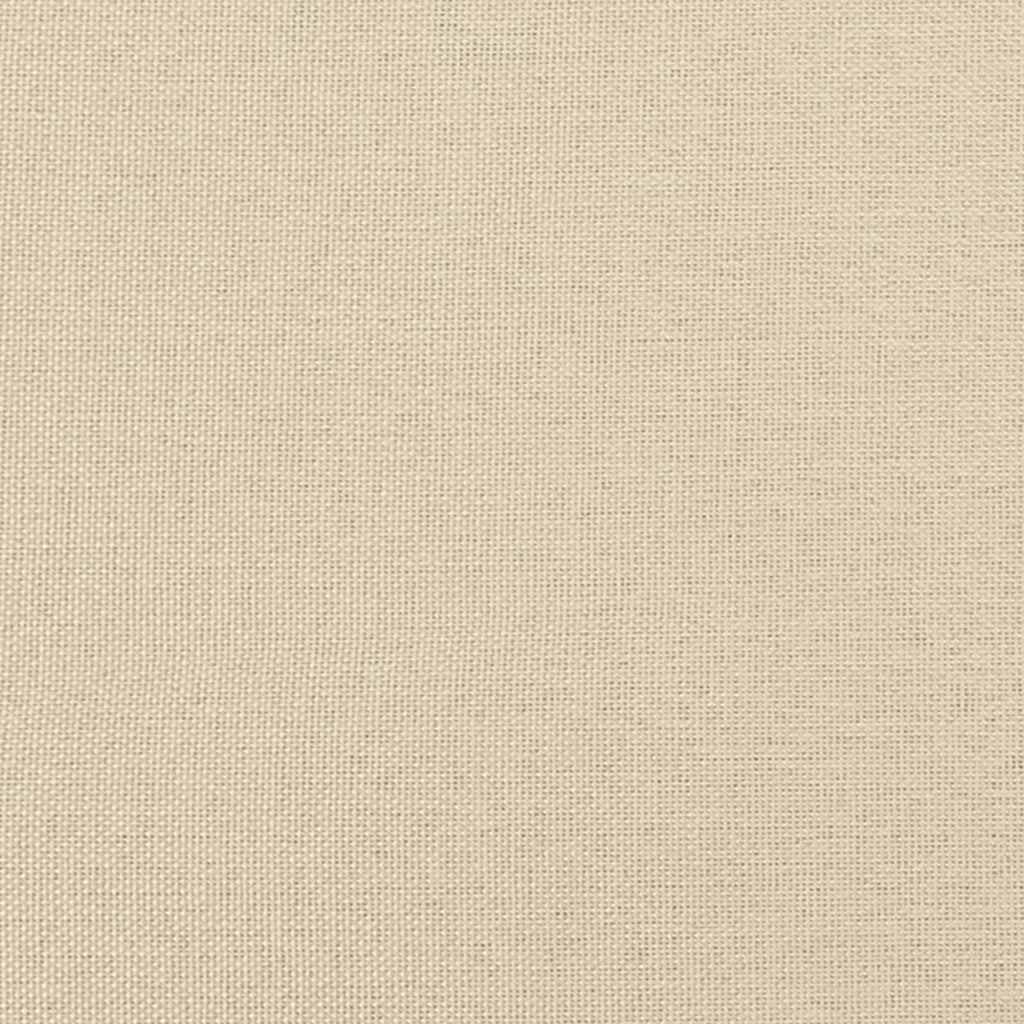 Otomanski krevet s madracem krem 140x200 cm tkanine