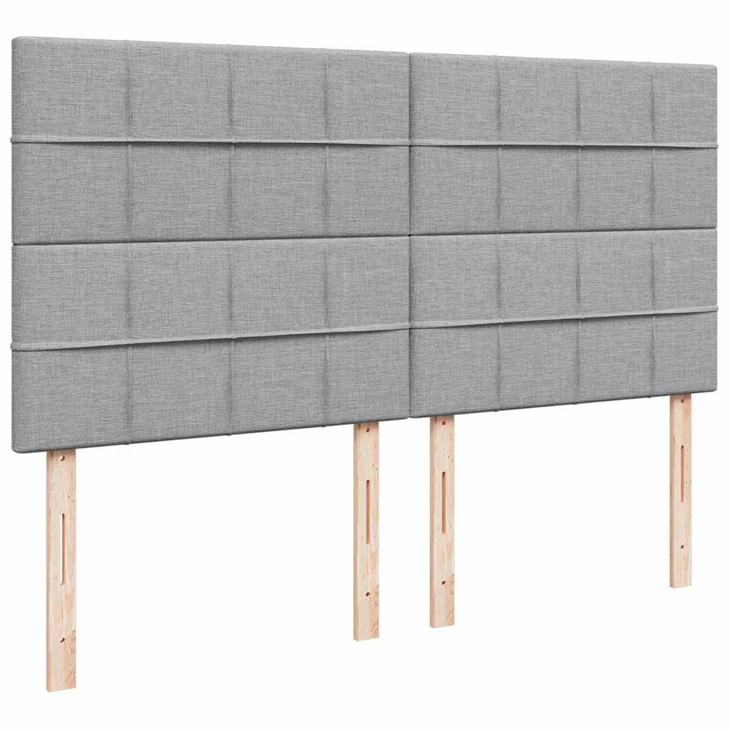 Otomanski krevet s madracem svijetlosivi 160x200 cm tkanine