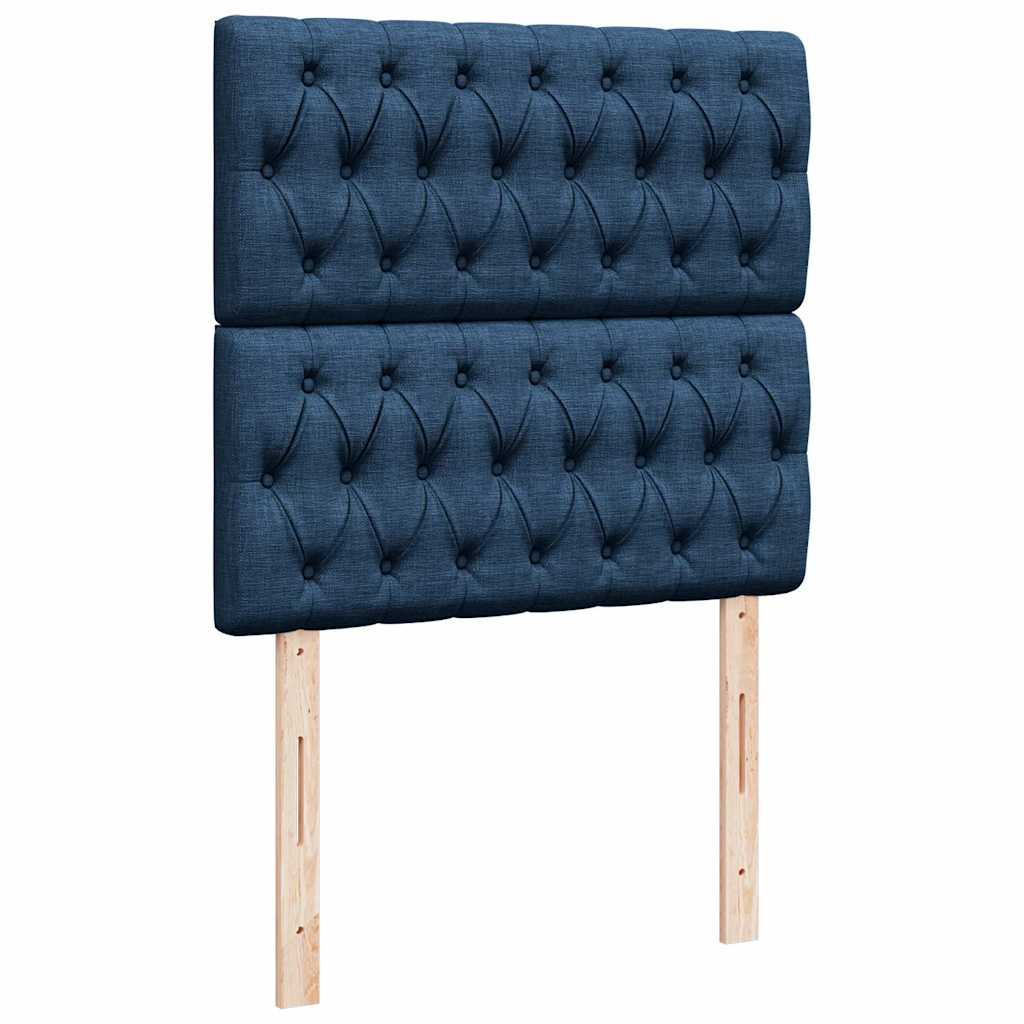 Ottoman krevet s madracem plavi 80x200 cm tkanina