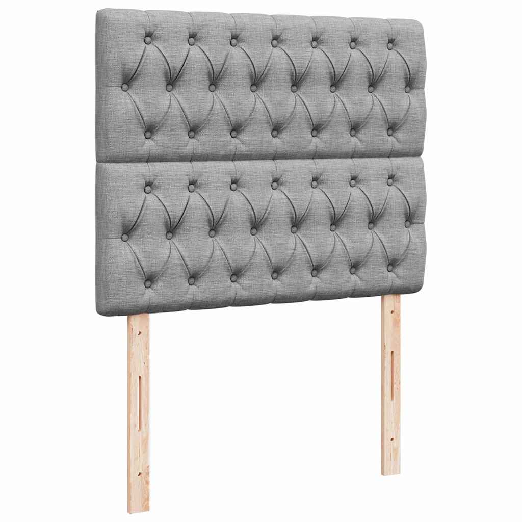 Otomanski krevet s madracem svjetlosivi 120x190 cm tkanine