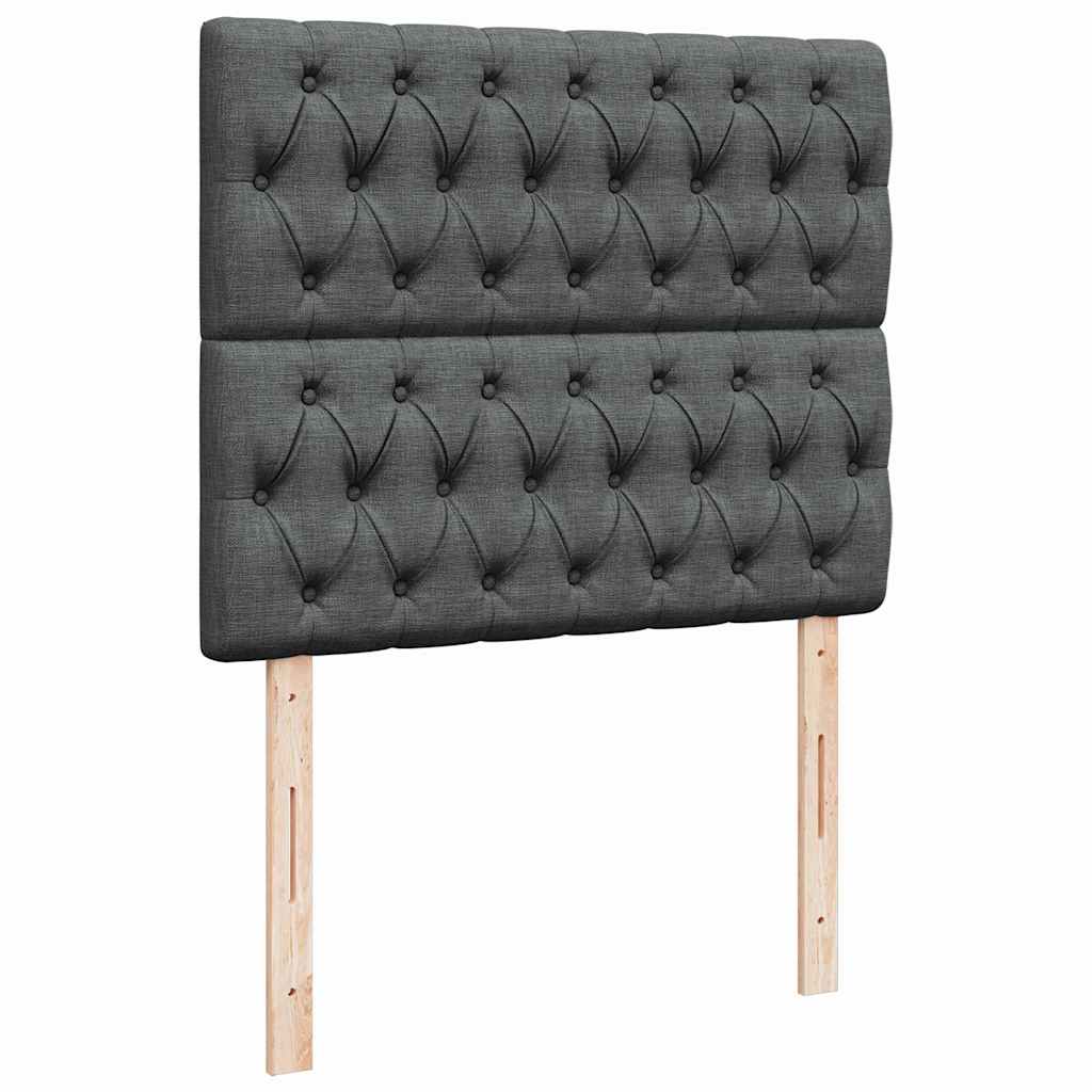 Otomanski krevet s madracem tamnosivi 120x200 cm tkanine