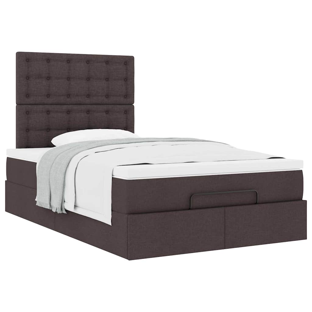Okvir za krevet s madraca tamnosmeđi 120x190 cm od tkanine