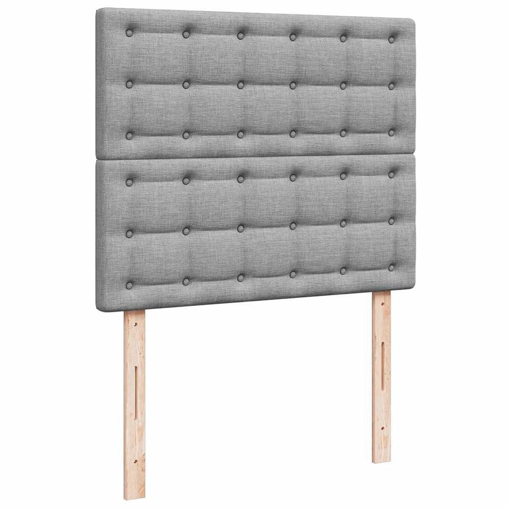 Otomanski krevet s madracem svijetlosivi 120x200 cm tkanine