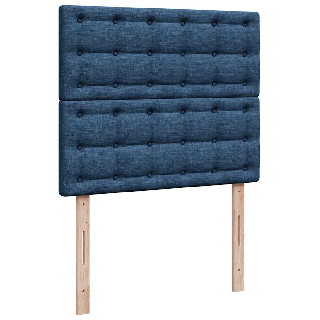 Otomanski krevet s madracem plavi 120x200 cm tkanine