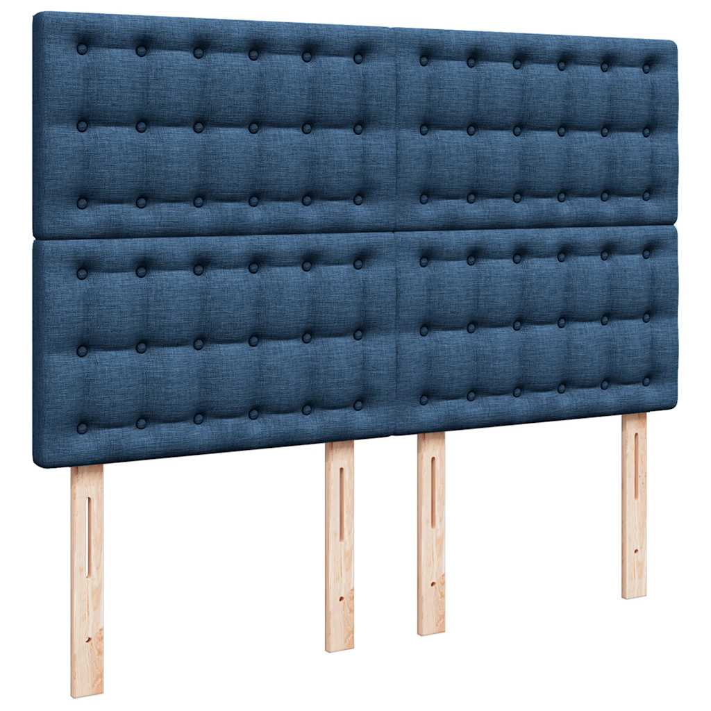 Otomanski okvir kreveta s madracem plavi 140x200cm od tkanine