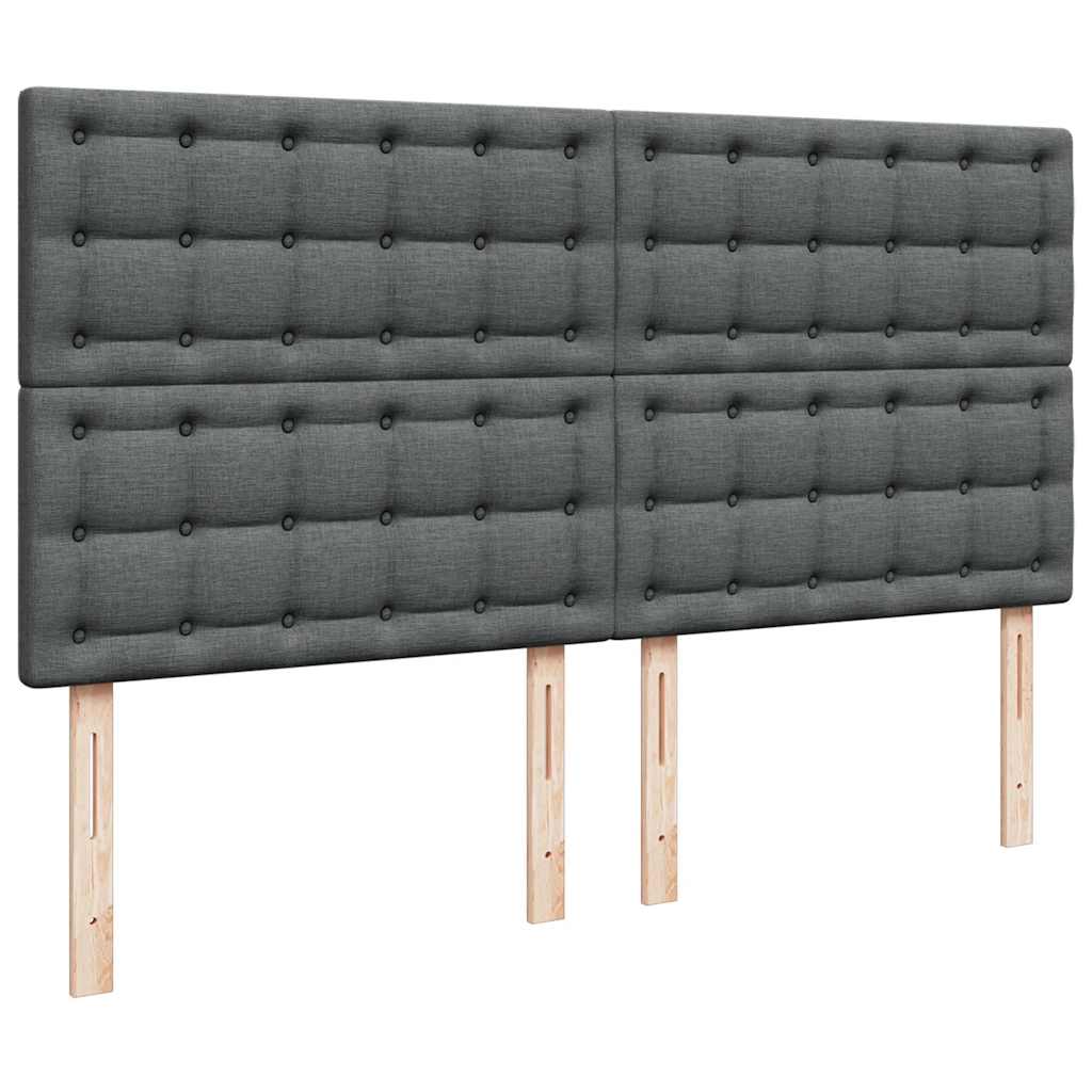 Otomanski krevet s madracem tamnosivi 160x200cm od tkanine
