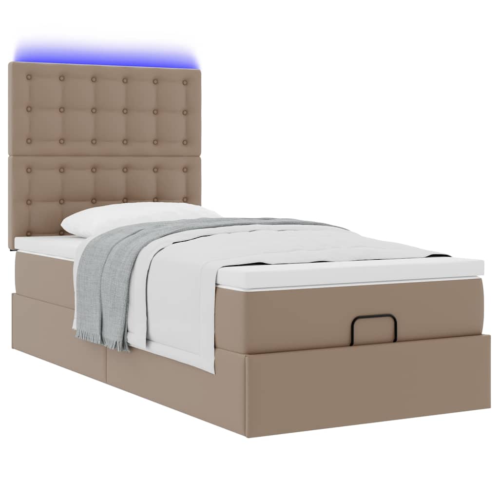 Okvir kreveta s madracem cappuccina 90x190cm umjetna koža