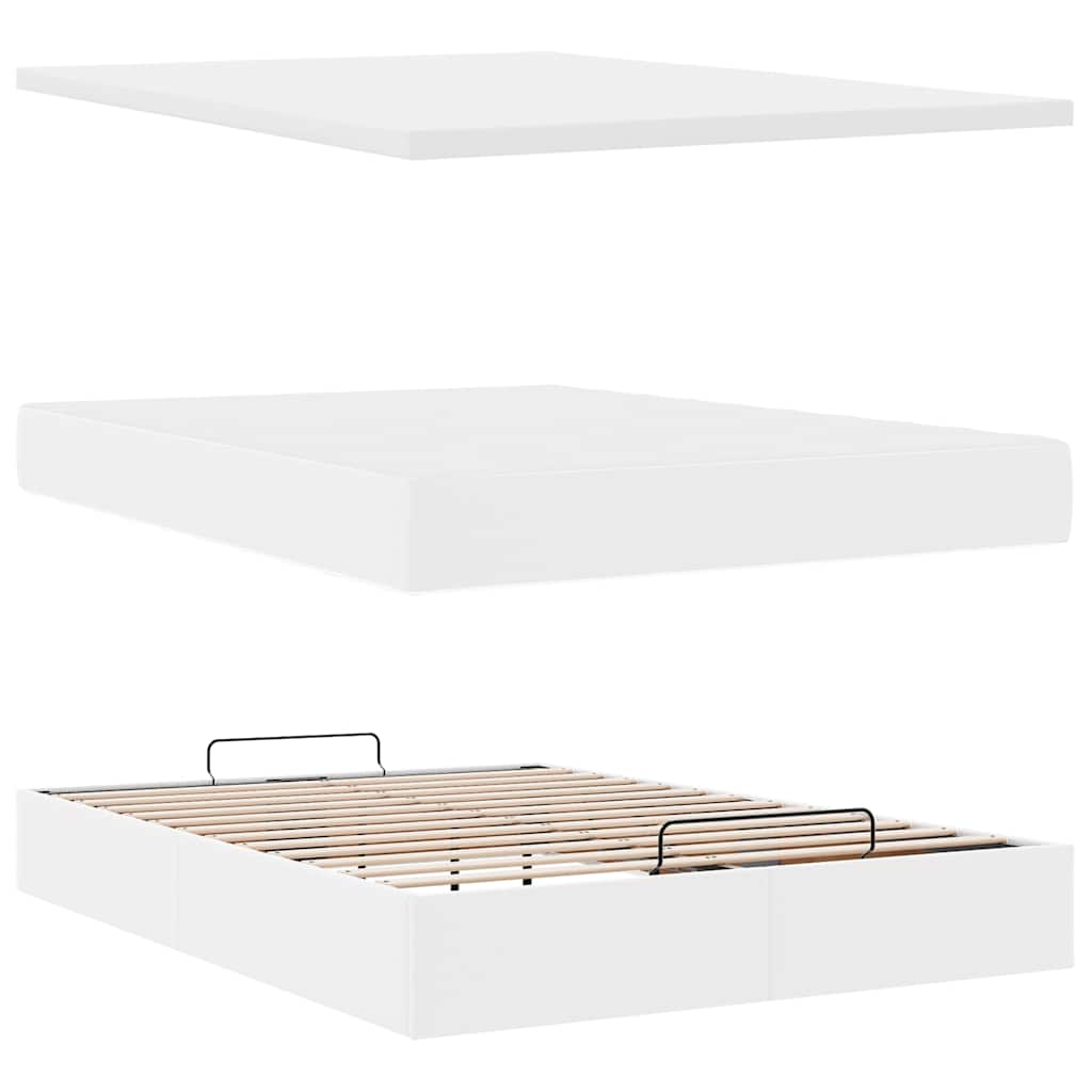Otomanski krevet s madracima i LED 140x190cm umjetna koža