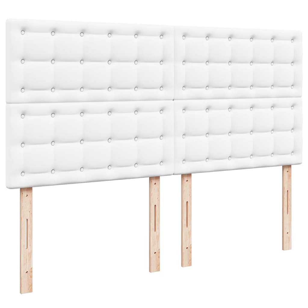 Otomanski okvir kreveta s madraca bijela 180x200cm umjetna koža