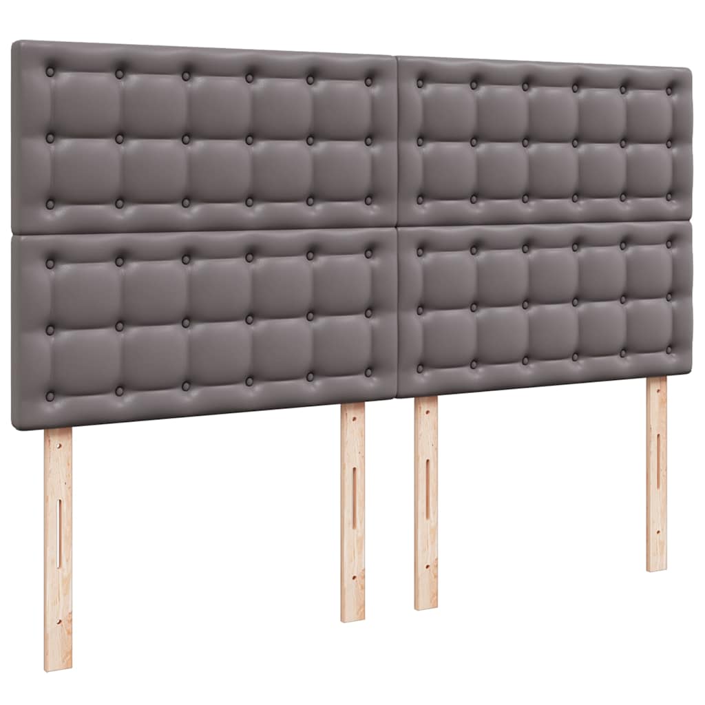 Otomanski okvir kreveta s madracem sivi 180x200cm umjetna koža