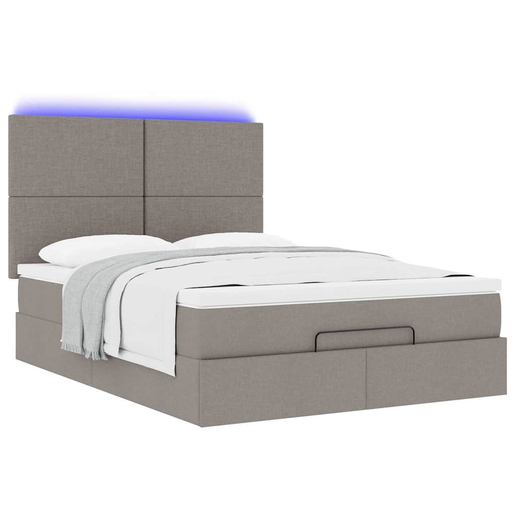 Otomanski krevet s madracem i LED diodama tupe 140x190 cm