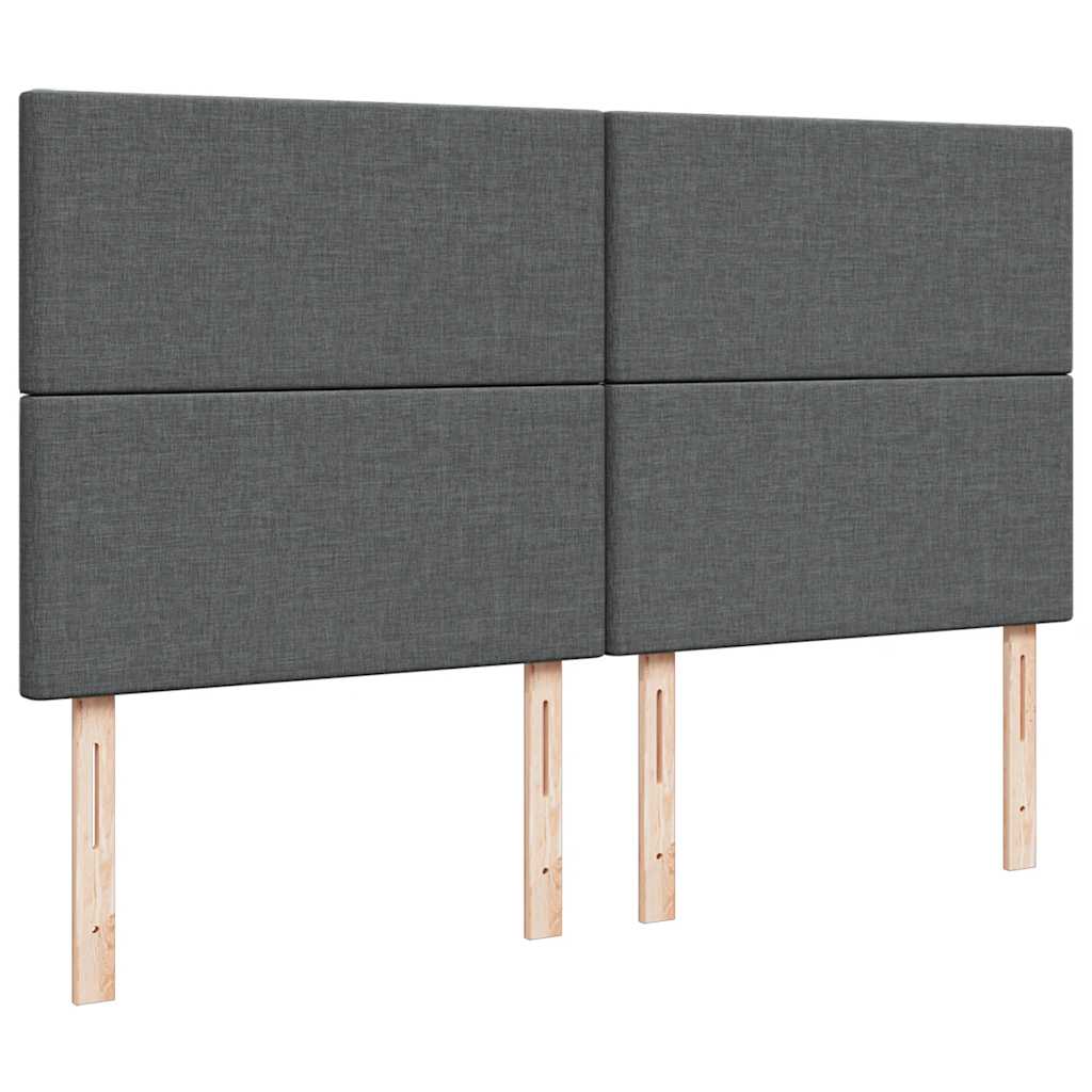 Otomanski krevet s madracem i LED tamnosivi 160x200cm tkanine