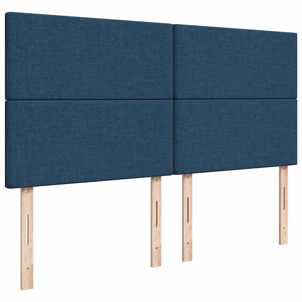 Otomanski krevet s madracem i LED plavi 160x200cm tkanine