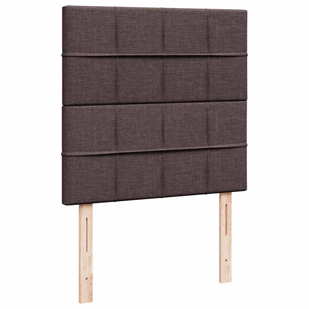 Otomanski okvir kreveta s madraca tamnosmeđi 100x200cm tkanine