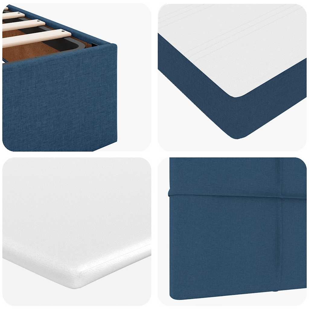Otomanski krevet madracem i LED plava 120x190 cm tkanina