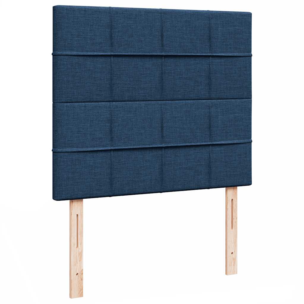 Otomanski krevet madracem i LED plava 120x190 cm tkanina