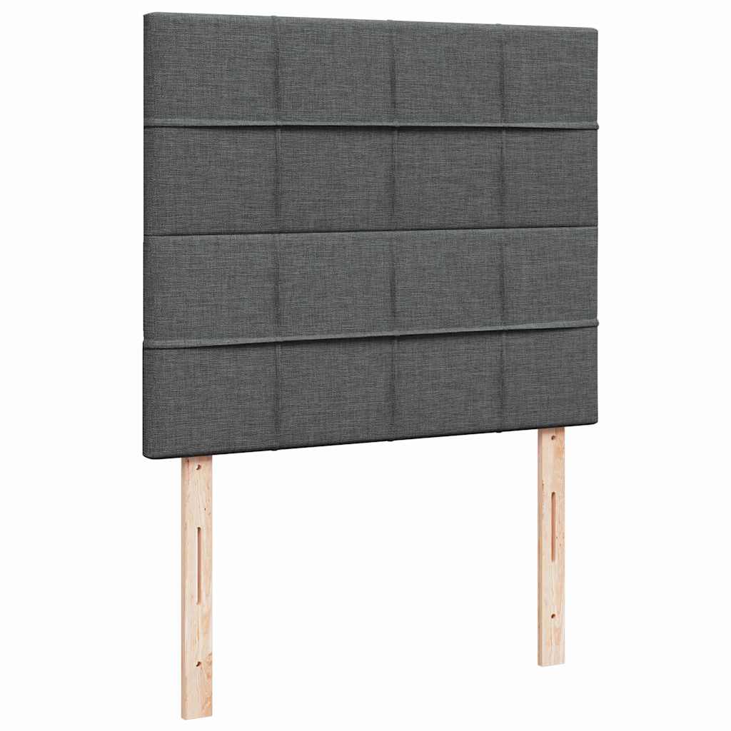 Otomanski krevet s madracem i LED tamnosivi 120x200 cm tkanine