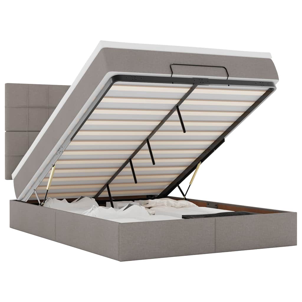 Otomanski krevet s madracem i LED diodama tupe 140x190 cm