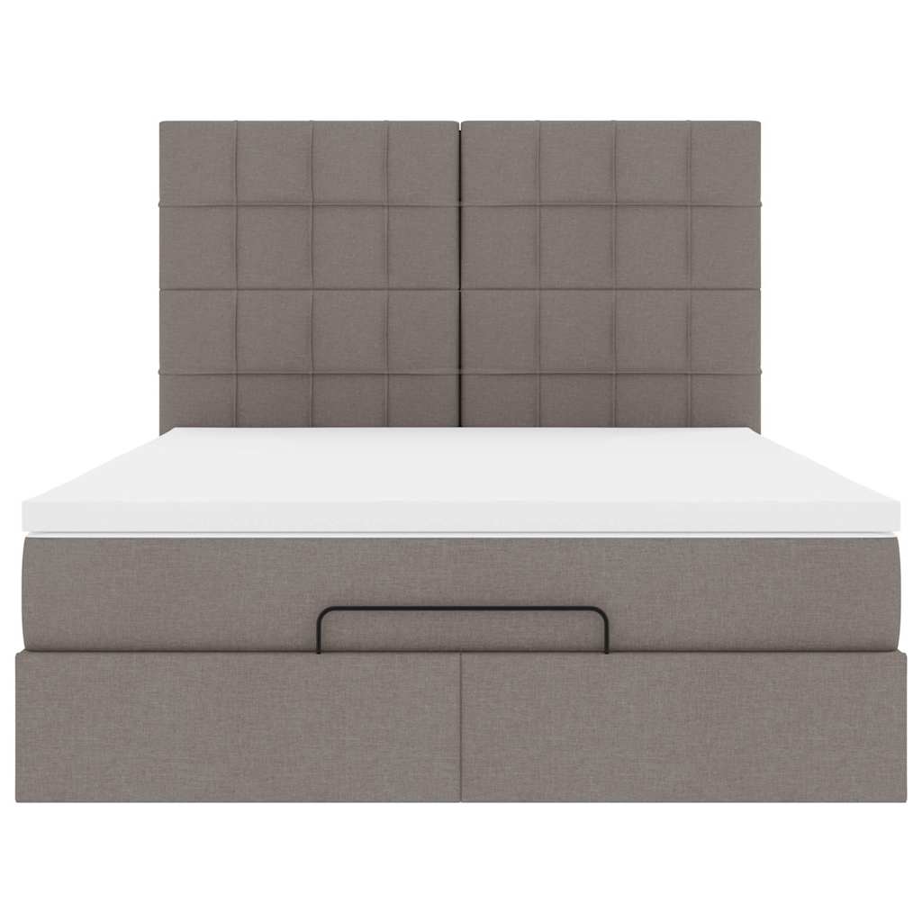 Otomanski krevet s madracem i LED diodama tupe 140x190 cm