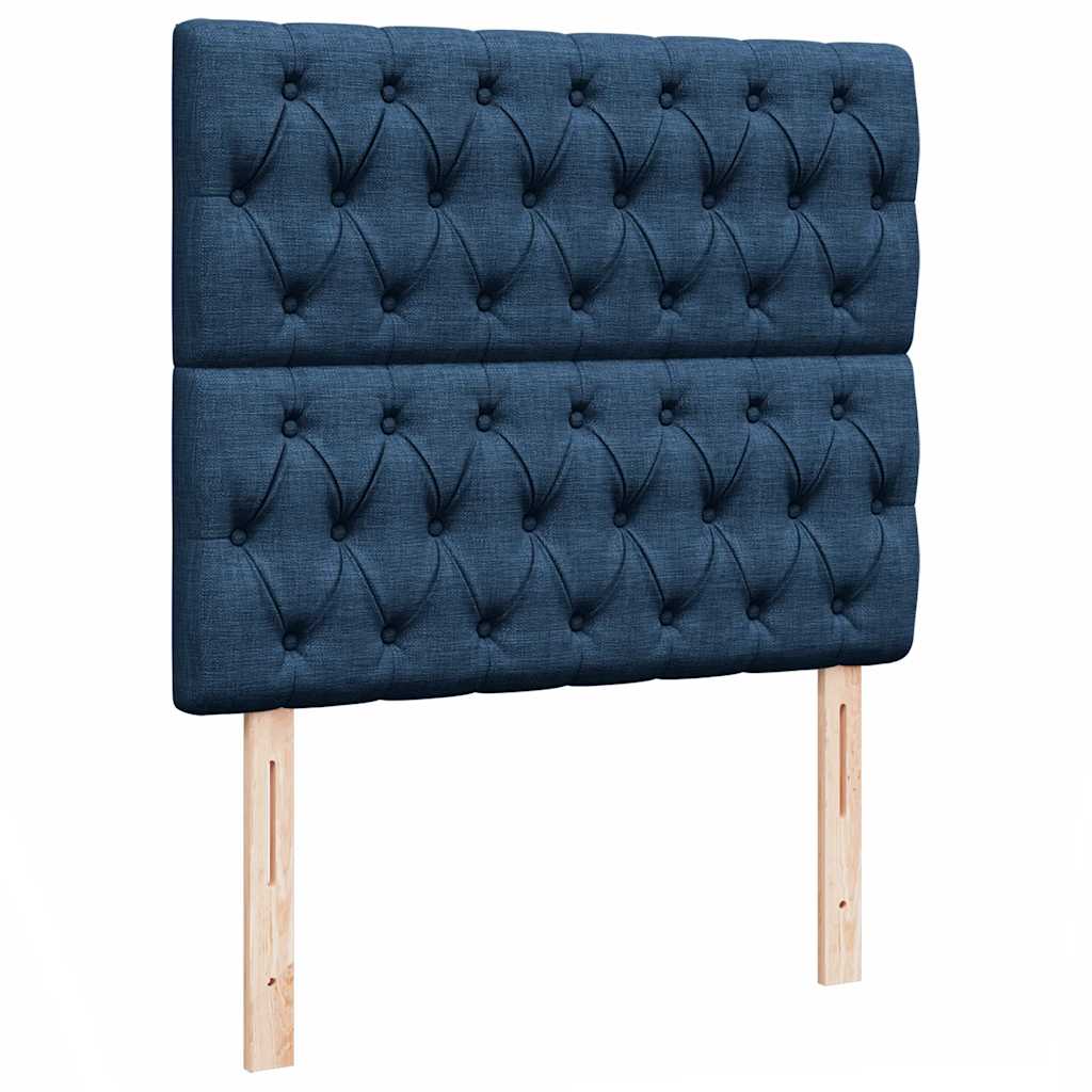 Otomanski krevet madracem i LED plava 120x190 cm tkanina