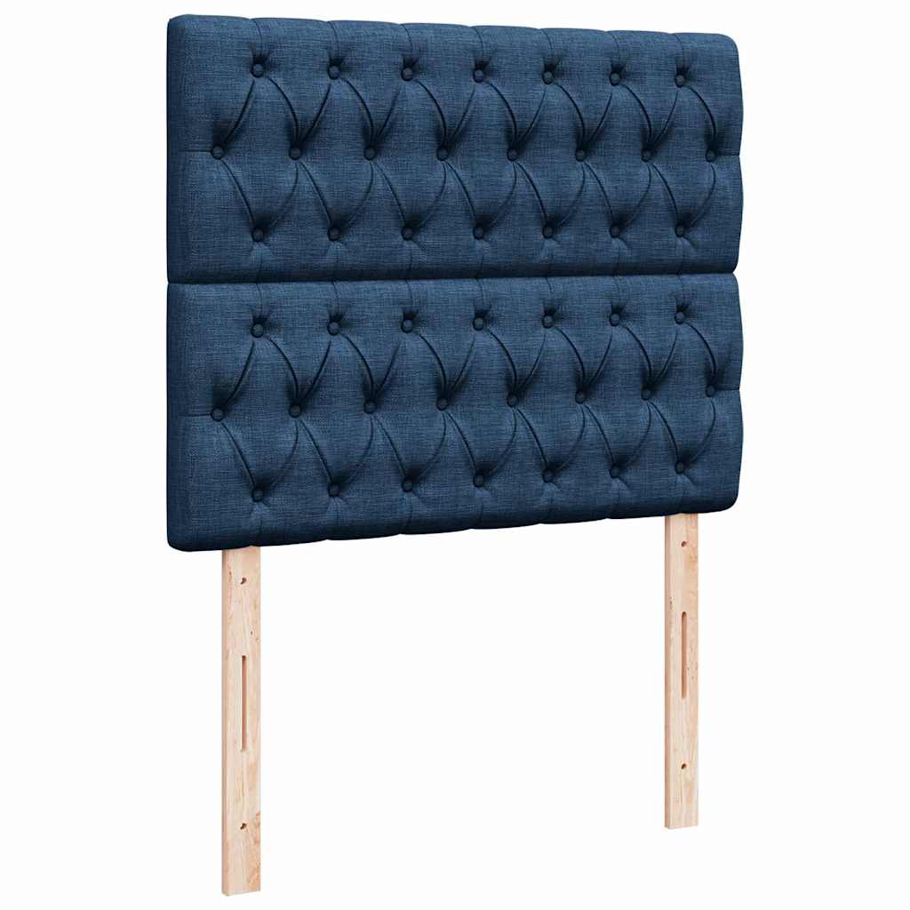 Otomanski krevet s madracem i LED plavi 120x200 cm tkanine
