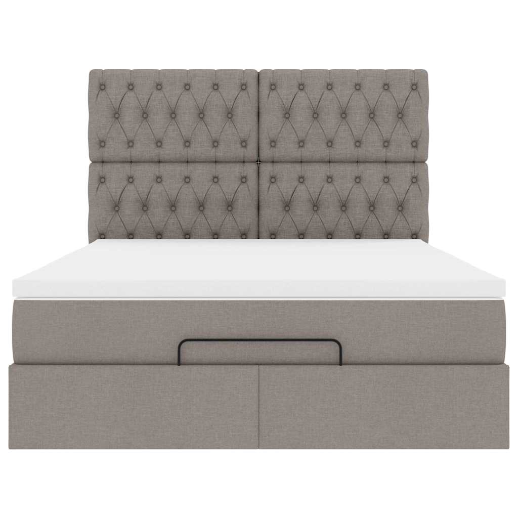 Otomanski krevet s madracem i LED diodama tupe 140x190 cm