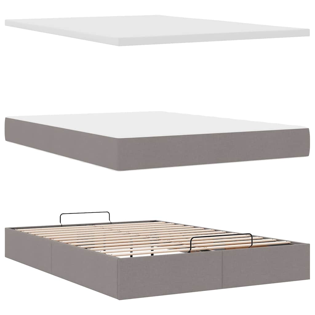 Otomanski krevet s madracem i LED diodama tupe 140x190 cm