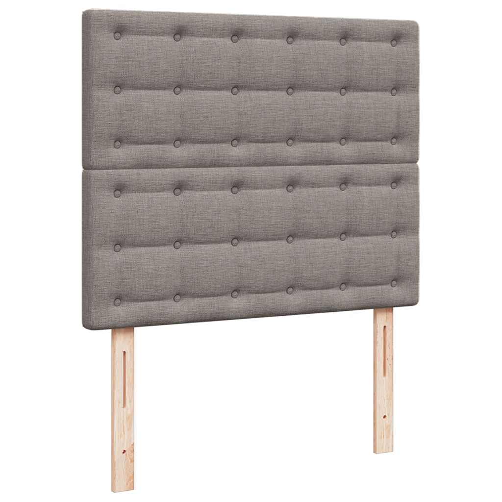 Otomanski krevet madracem i LED Taupe 120x190 cm tkanina