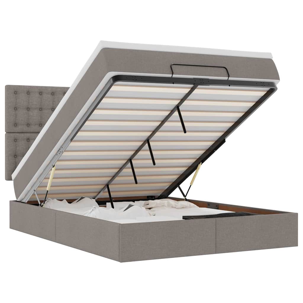 Otomanski krevet s madracem i LED diodama tupe 140x190 cm