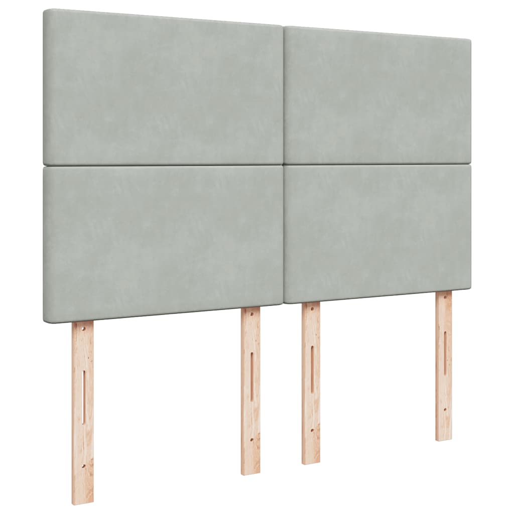 Otomanski krevet s madracima i LED 140x200 cm baršunasti