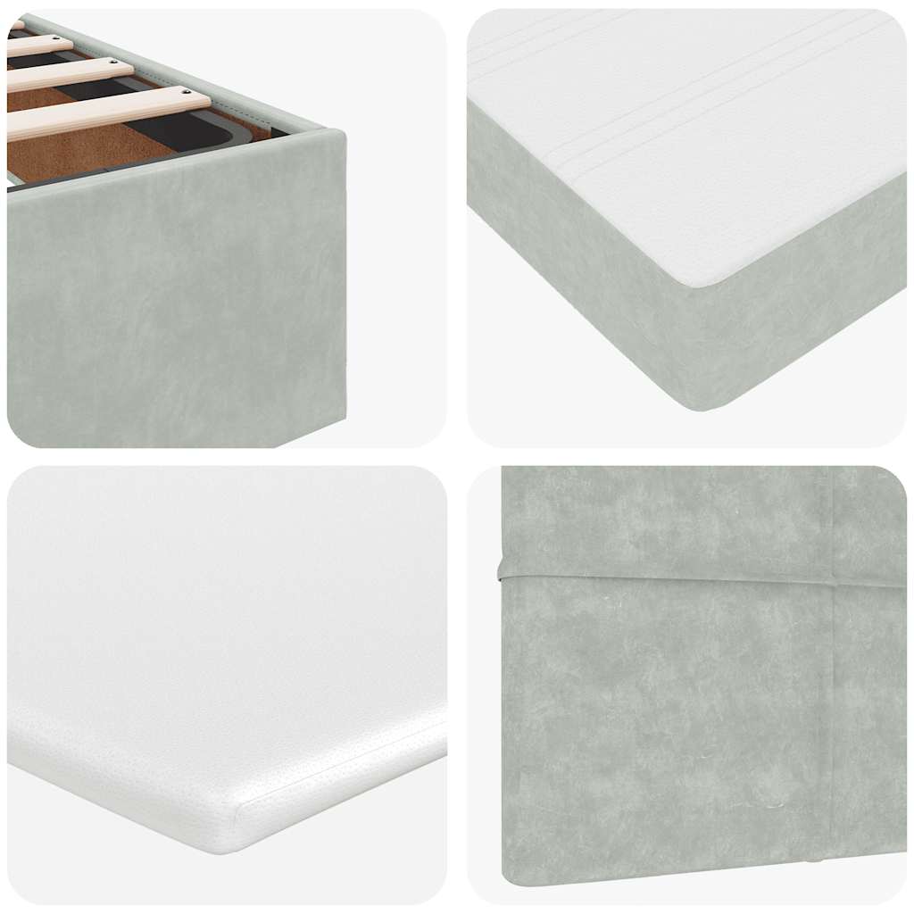 Otomanski krevet s madracima i LED 140x200 cm baršunasti