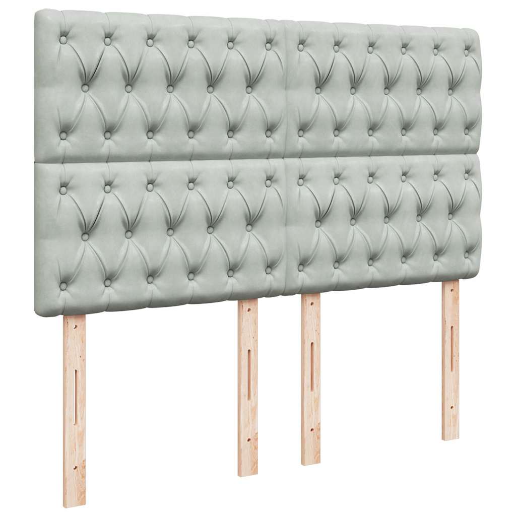 Otomanski krevet s madracima i LED 140x200 cm baršunasti