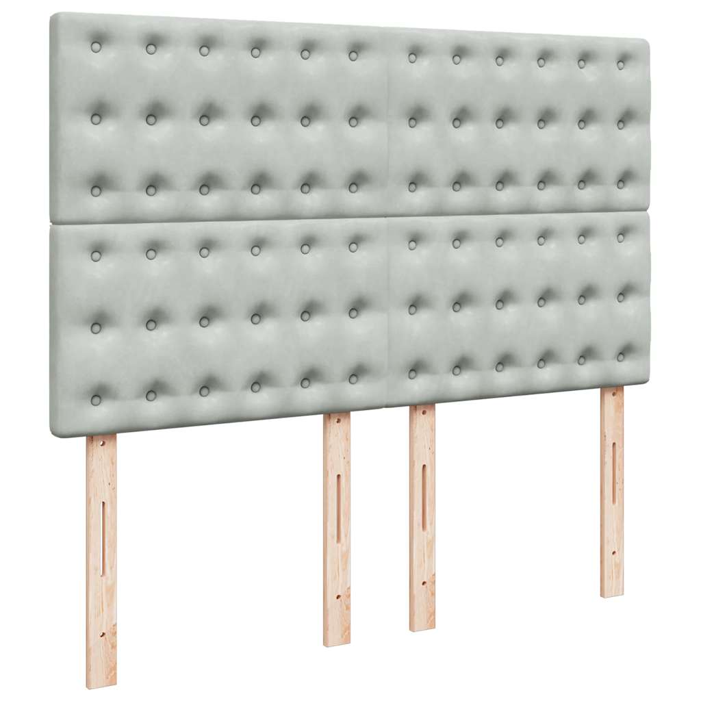 Otomanski krevet s madracima i LED 140x190 cm baršunasti