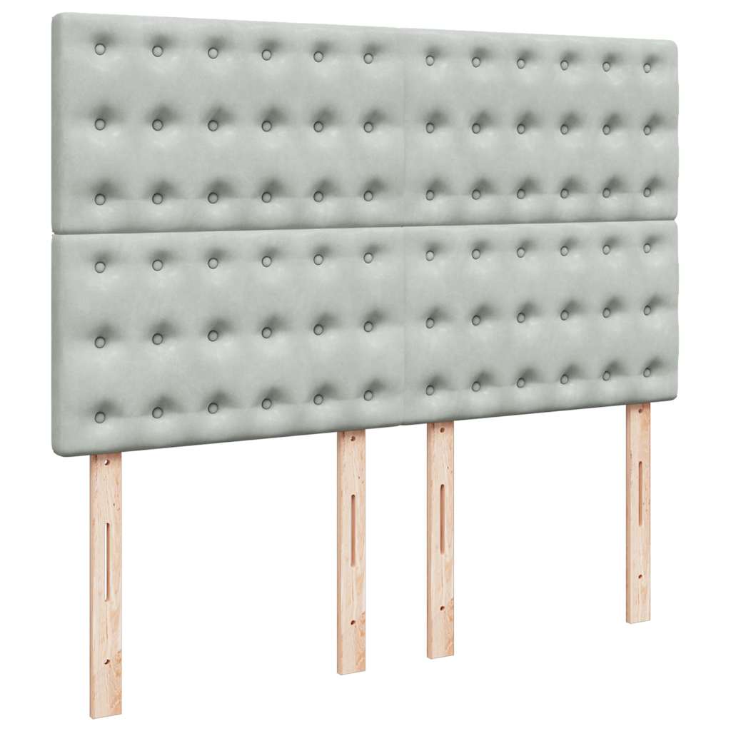 Otomanski krevet s madracima i LED 140x200 cm baršunasti