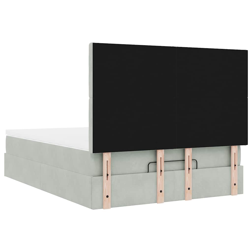 Otomanski krevet s madracima i LED 140x200 cm baršunasti