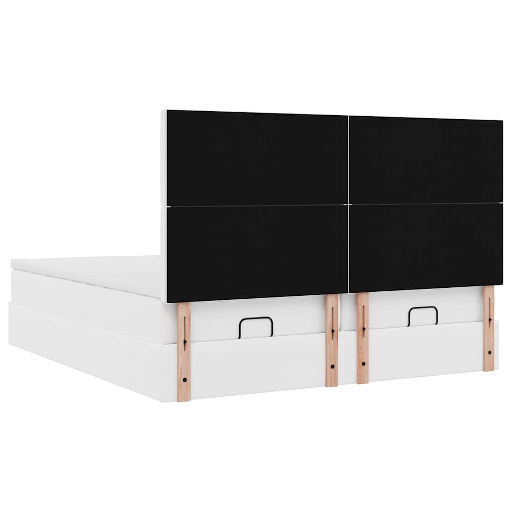 Otomanski krevet s madracima i LED 160x200cm umjetna koža