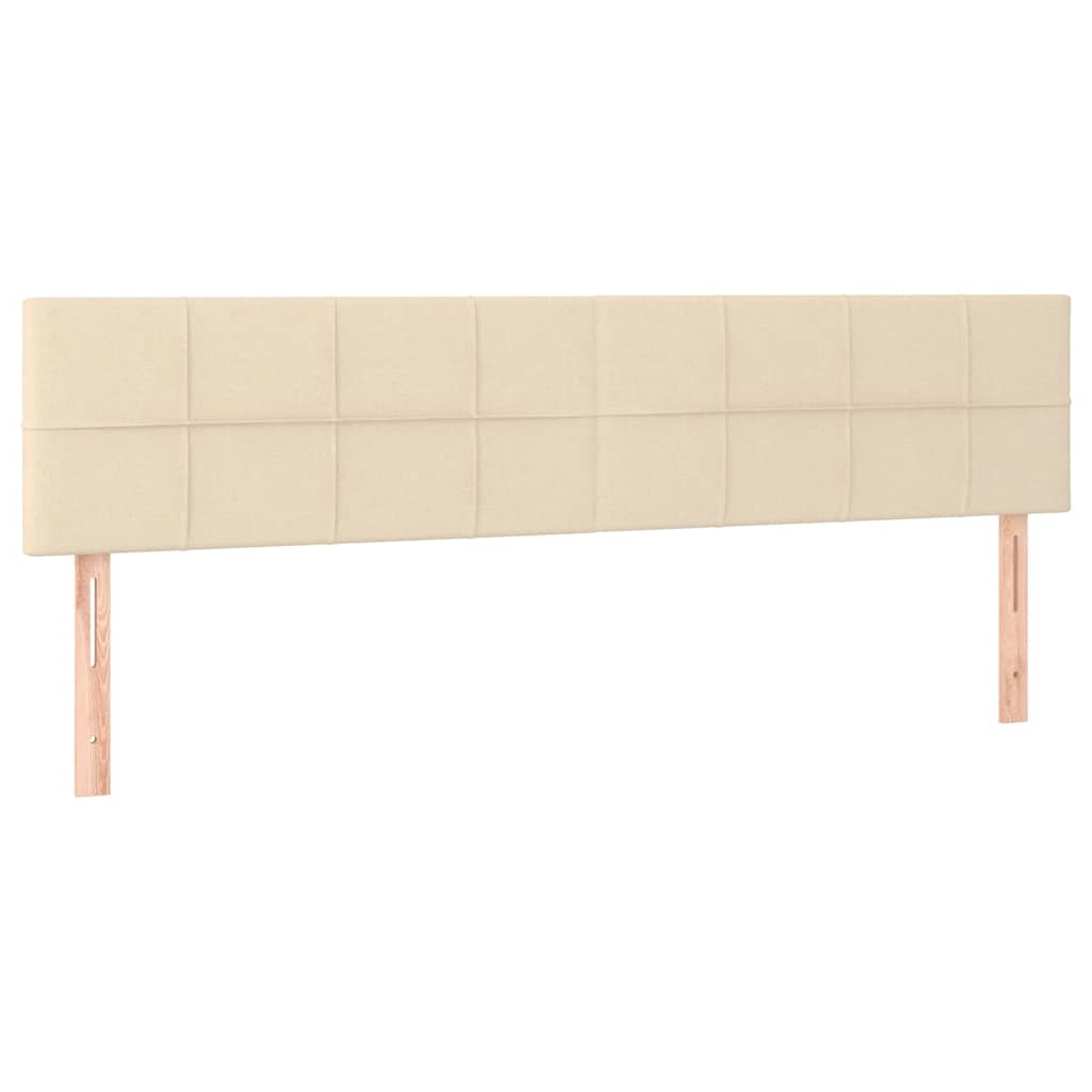 Otomanski okvir kreveta s madracima krem 180x200cm od tkanine