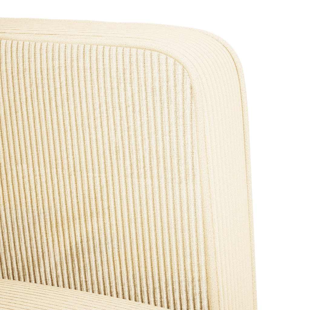 Sofa fotelja s naslonima za ruke krem 54 cm tkanina od samta